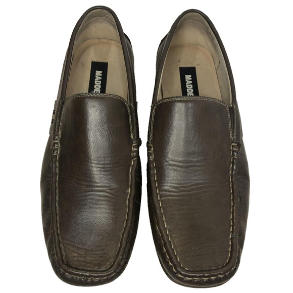 Steve Madden Randal Shoes Casual Loafer Slip On VGUC Brown Leather Men's Sz 10.5 - Picture 2 of 8